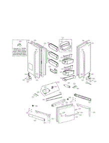 Door Parts parts for Lg Refrigerator LFX31925ST/06 from AppliancePartsPros.com