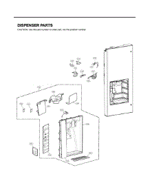 Dispenser Parts parts for Lg Refrigerator LFX31925ST/05 from AppliancePartsPros.com