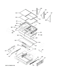 Fresh Food Shelves parts for Ge Refrigerator PYE22PSKHSS from AppliancePartsPros.com