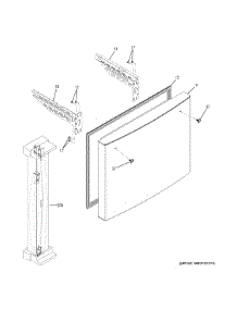 Freezer Door parts for Ge Refrigerator GYE18JBLAFTS from AppliancePartsPros.com