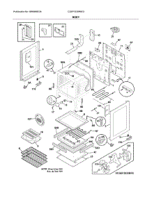 Body parts for Frigidaire Range CGEF3035RWD from AppliancePartsPros.com
