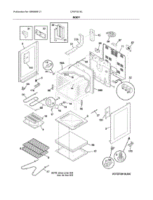 Body parts for Frigidaire Range CFEF3018LWK from AppliancePartsPros.com