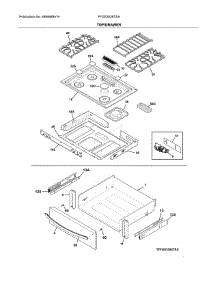 Top / Drawer parts for Frigidaire Range FFGS3026TSA from AppliancePartsPros.com