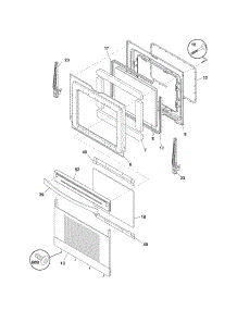 Door parts for Kenmore Range 790.75343311 (79075343311, 790 75343311) from AppliancePartsPros.com