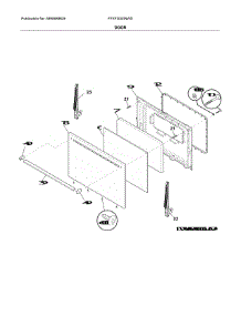 Door parts for Frigidaire Range FFEF3003NWD from AppliancePartsPros.com