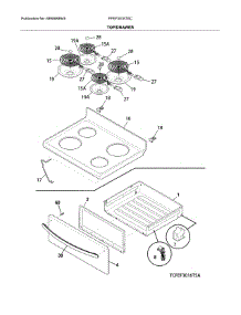 Top / Drawer parts for Frigidaire Range FFEF3016TSC from AppliancePartsPros.com