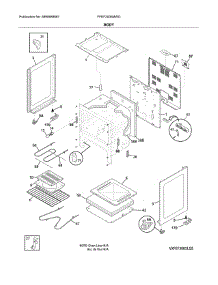 Body parts for Frigidaire Range FFEF3005MWG from AppliancePartsPros.com