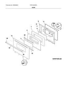 Door parts for Frigidaire Range FFEF3005MWG from AppliancePartsPros.com