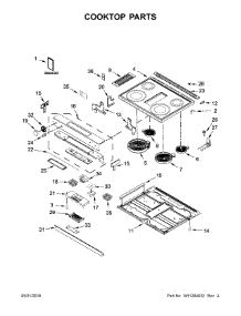 Cooktop Parts parts for Kenmore Range 664.42793711 (66442793711, 664 42793711) from AppliancePartsPros.com