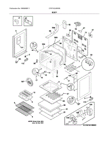 Body parts for Frigidaire Range CFEF3024RWB from AppliancePartsPros.com