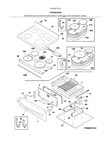 Top / Drawer parts for Kenmore Range 790.95073314 (79095073314, 790 95073314) from AppliancePartsPros.com