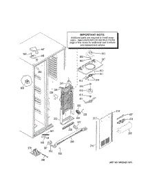 Freezer Section parts for Ge Refrigerator GSE25GGHJCWW from AppliancePartsPros.com