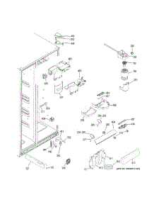 Fresh Food Section parts for Ge Refrigerator GSE25GGHJCWW from AppliancePartsPros.com