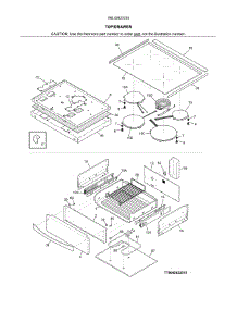 Top / Drawer parts for Kenmore Range 790.42623315 (79042623315, 790 42623315) from AppliancePartsPros.com