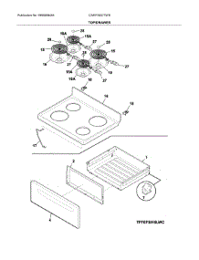 Top / Drawer parts for Frigidaire Range CWEF3007TWB from AppliancePartsPros.com