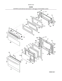 Doors parts for Kenmore Range 790.97313413 (79097313413, 790 97313413) from AppliancePartsPros.com