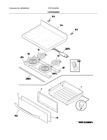 Top / Drawer parts for Frigidaire Range FFEF3024RSB from AppliancePartsPros.com
