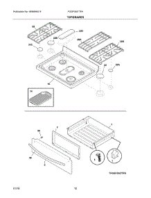 Top / Drawer parts for Frigidaire Range FGGF3047TFA from AppliancePartsPros.com