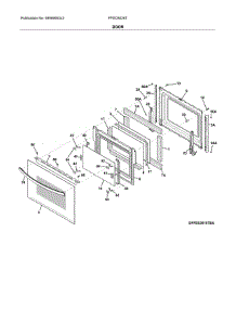 Door parts for Frigidaire Range FFED3026TWA from AppliancePartsPros.com