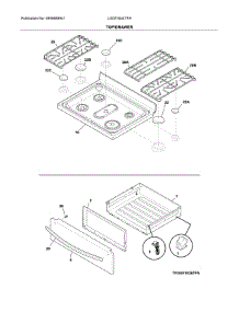 Top / Drawer parts for Frigidaire Range LGGF3044TFA from AppliancePartsPros.com