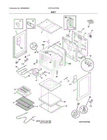 Body parts for Frigidaire Range CFEF3016TWB from AppliancePartsPros.com