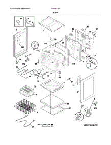 Body parts for Frigidaire Range FFEF3015PWC from AppliancePartsPros.com