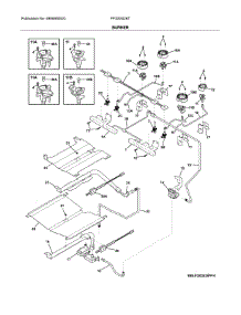 Burner parts for Frigidaire Range FFGS3026TWA from AppliancePartsPros.com