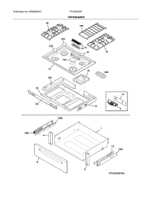 Top / Drawer parts for Frigidaire Range FFGS3026TWA from AppliancePartsPros.com