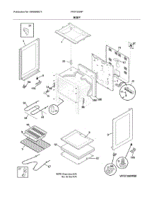 Body parts for Frigidaire Range FFEF3009PBF from AppliancePartsPros.com