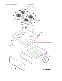 Top / Drawer parts for Frigidaire Range FFEF3015PWD from AppliancePartsPros.com