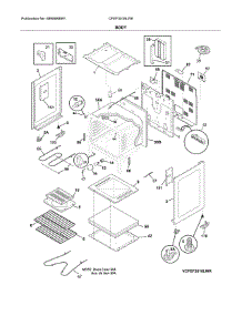 Body parts for Frigidaire Range CFEF3016LWK from AppliancePartsPros.com
