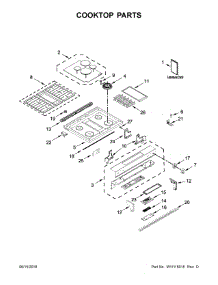 Cooktop Parts parts for Kenmore Range 664.42783710 (66442783710, 664 42783710) from AppliancePartsPros.com