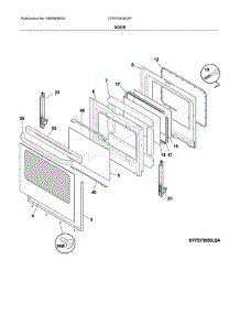 Door parts for Frigidaire Range CFEF3048LSP from AppliancePartsPros.com