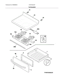 Top / Drawer parts for Frigidaire Range CFEF3048LSP from AppliancePartsPros.com