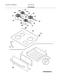 Top / Drawer parts for Frigidaire Range CFEF3046LSM from AppliancePartsPros.com
