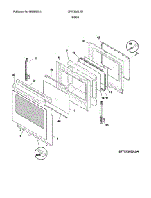 Door parts for Frigidaire Range CFEF3046LSM from AppliancePartsPros.com