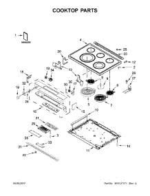 Cooktop Parts parts for Kenmore Range 664.95223710 (66495223710, 664 95223710) from AppliancePartsPros.com