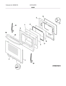 Door parts for Frigidaire Range CGEF3035RFD from AppliancePartsPros.com