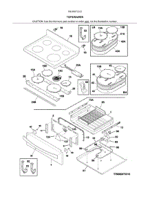 Top / Drawer parts for Kenmore Range 790.95073312 (79095073312, 790 95073312) from AppliancePartsPros.com