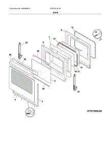 Door parts for Frigidaire Range FFEF3015LSP from AppliancePartsPros.com