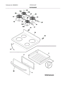 Top / Drawer parts for Frigidaire Range FFEF3015LSP from AppliancePartsPros.com