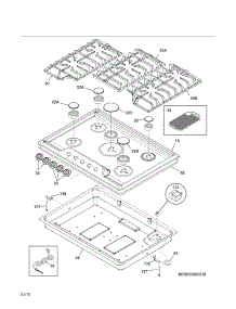 Main Top parts for Kenmore Cooktop 790.33693510 (79033693510, 790 33693510) from AppliancePartsPros.com