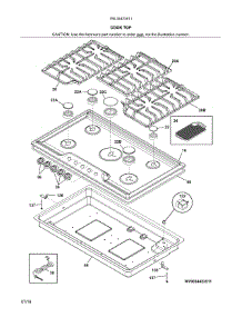 Maintop parts for Kenmore Cooktop 790.34423511 (79034423511, 790 34423511) from AppliancePartsPros.com