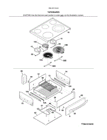 Top / Drawer parts for Kenmore Range 790.41313414 (79041313414, 790 41313414) from AppliancePartsPros.com