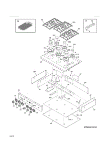 Main Top parts for Kenmore Cooktop 790.34913510 (79034913510, 790 34913510) from AppliancePartsPros.com