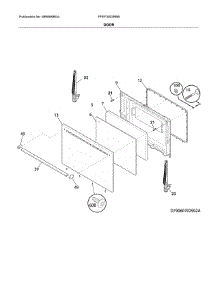 Door parts for Frigidaire Range FFEF3003RBB from AppliancePartsPros.com