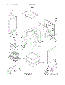 Body parts for Frigidaire Range FFEF3003RBB from AppliancePartsPros.com