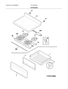 Top / Drawer parts for Frigidaire Range CFEF3024RWC from AppliancePartsPros.com