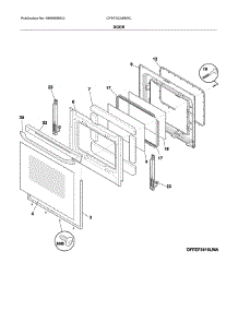 Door parts for Frigidaire Range CFEF3024RWC from AppliancePartsPros.com