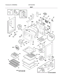 Body parts for Frigidaire Range CFEF3024RSB from AppliancePartsPros.com